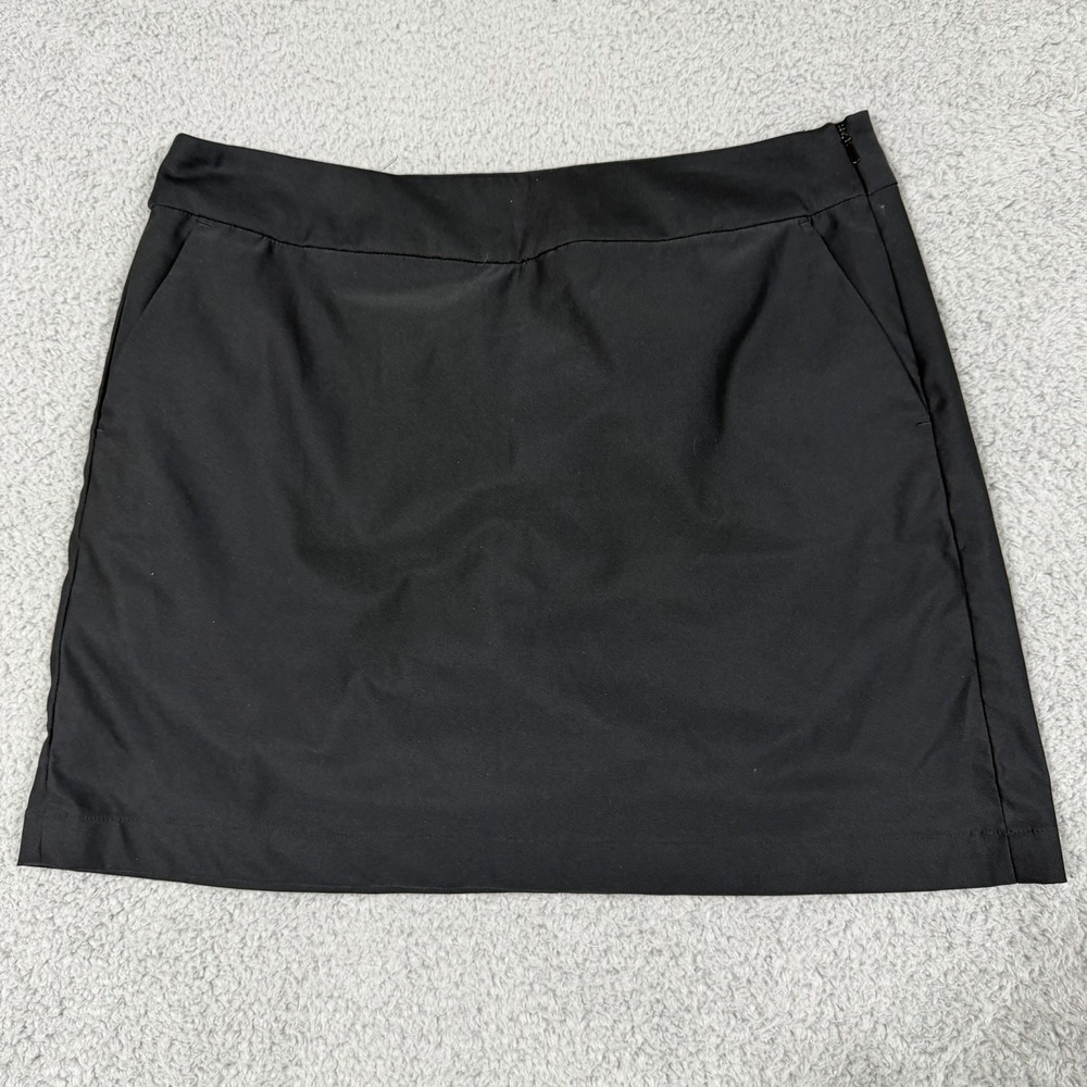 Nike Dri Fit Skort Size Mefium Black Skirt Golf Tennis Sporty Athletic Active